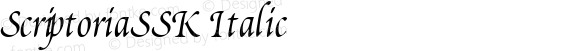 ScriptoriaSSK Italic Macromedia Fontographer 4.1 9/2/95
