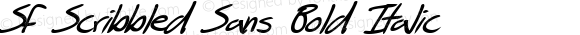 SF Scribbled Sans Bold Italic