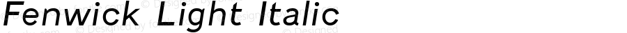 Fenwick Light Italic Version 3.000