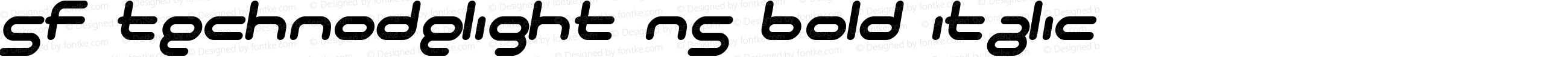 SF Technodelight NS Bold Italic