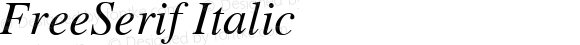 FreeSerif Italic