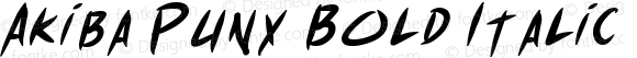 Akiba Punx Bold Italic