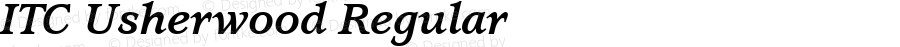 ITC Usherwood Bold Italic