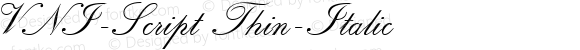 VNI-Script Thin-Italic