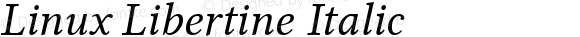 Linux Libertine Italic