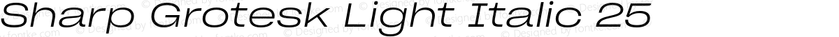 Sharp Grotesk Light Italic 25