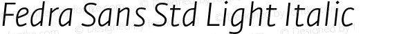 Fedra Sans Std Light Italic