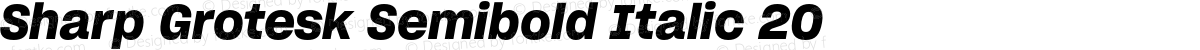 Sharp Grotesk Semibold Italic 20