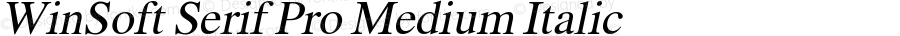 WinSoft Serif Pro Medium Italic