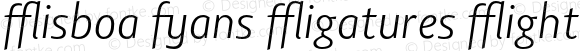 Lisboa Sans Ligatures Light Italic