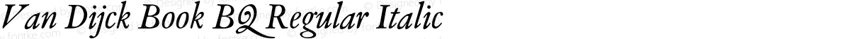 Van Dijck Book BQ Regular Italic