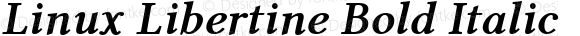 Linux Libertine Bold Italic