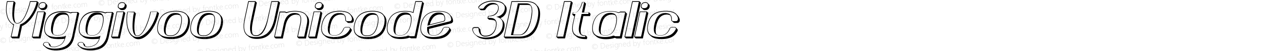 Yiggivoo Unicode 3D Italic