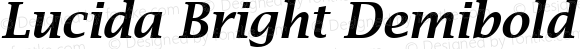 Lucida Bright Demibold Italic