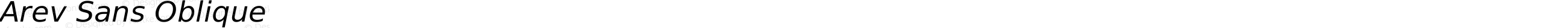 Arev Sans Oblique