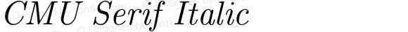 CMU Serif Italic