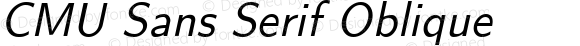 CMU Sans Serif Oblique