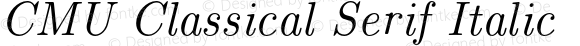 CMU Classical Serif Italic