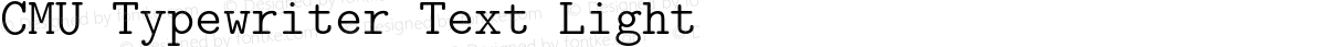 CMU Typewriter Text Light