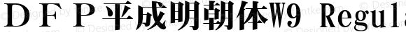 ＤＦＰ平成明朝体W9