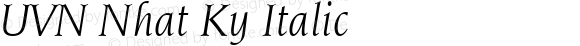 UVN Nhat Ky Italic