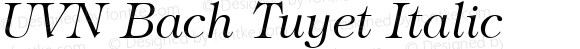 UVN Bach Tuyet Italic