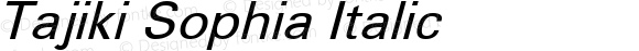 Tajiki Sophia Italic