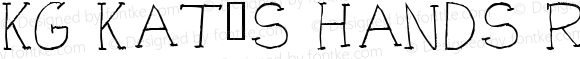 KG KAT'S HANDS Regular Macromedia Fontographer 4.1 3/17/01