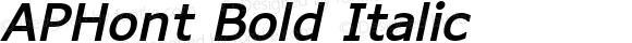 APHont Bold Italic Version 1.015 2003