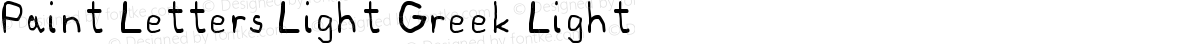 Paint Letters Light Greek Light