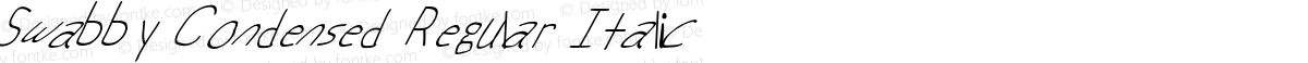 Swabby Condensed Regular Italic