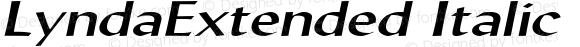 LyndaExtended Italic Altsys Fontographer 4.1 5/10/96