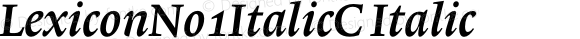 LexiconNo1ItalicC Italic