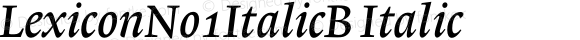 LexiconNo1ItalicB Italic