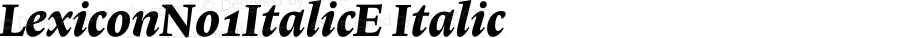 LexiconNo1ItalicE Italic