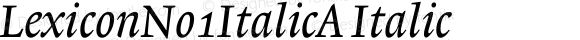 LexiconNo1ItalicA Italic