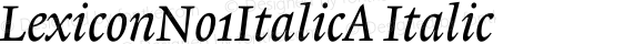 LexiconNo1ItalicA Italic