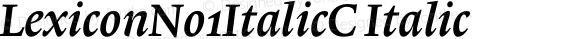 LexiconNo1ItalicC Italic