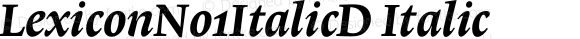 LexiconNo1ItalicD Italic