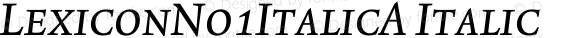 LexiconNo1ItalicA Italic