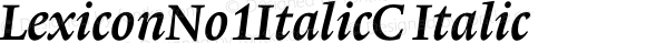 LexiconNo1ItalicC Italic