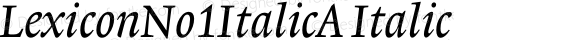 LexiconNo1ItalicA Italic