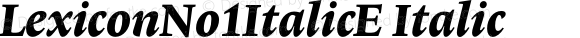 LexiconNo1ItalicE Italic