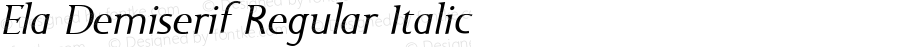 Ela Demiserif Regular Italic PDF