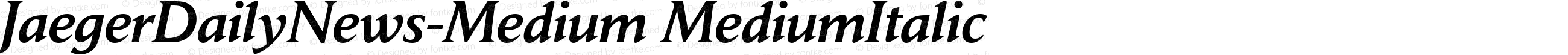 JaegerDailyNews-Medium Italic