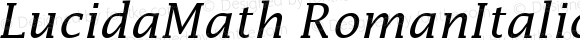 LucidaMath RomanItalic