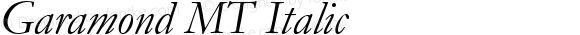 Garamond MT Italic