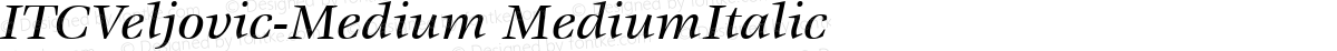 ITCVeljovic-Medium MediumItalic