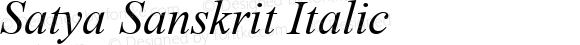 Satya Sanskrit Italic