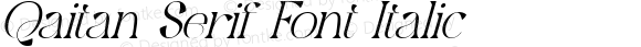 Qaitan Serif Font Italic